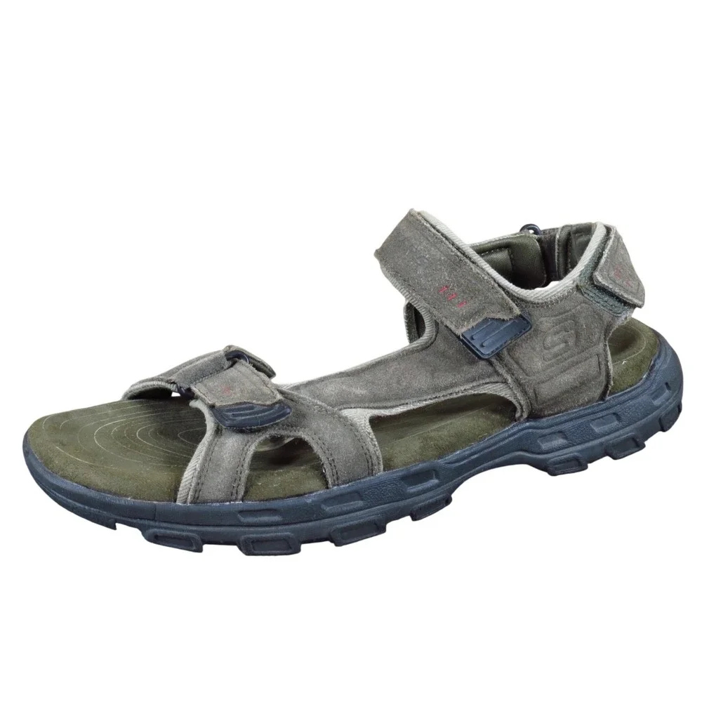 Skechers Garver Louden Mens Sandal Size 12 Outdoor Trail Hiking Olive‎ Leather